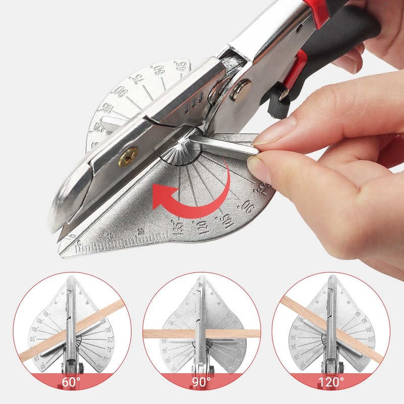 Miter Shears,Angle Mitre Shear Cutter with 20 Replacement Blades and