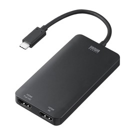 Sanwa Direct USB C to HDMI Converter Adapter 4K x 1 Full HD Multi Display Adapter 2 Screen Expansion Win/Mac Support Dual Display 500-USB092