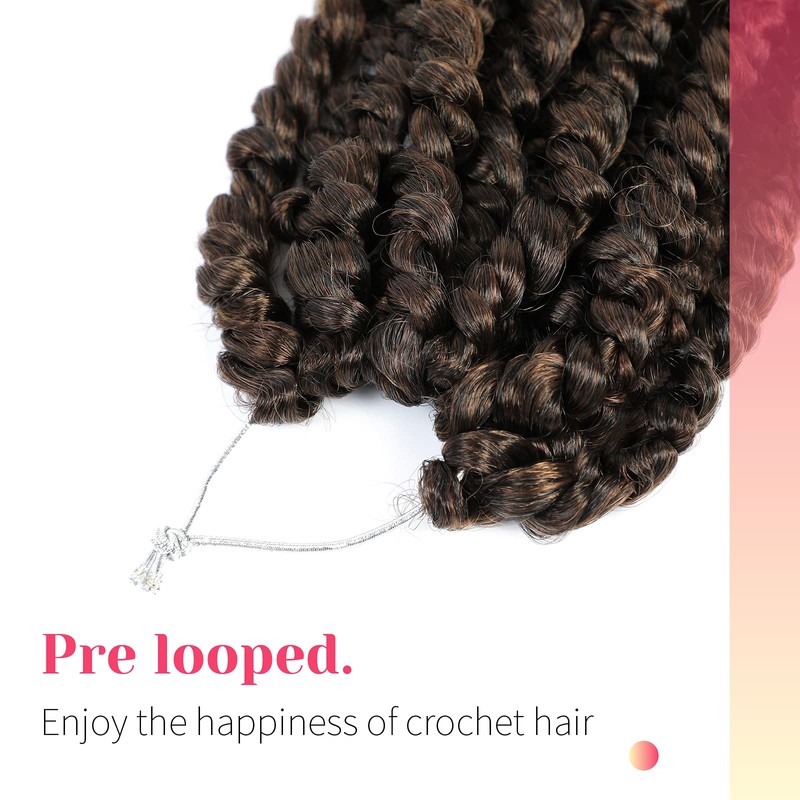 BOHOBABE Pre-twisted Passion Twist Crochet Hair 24 Inch Pre-looped Long