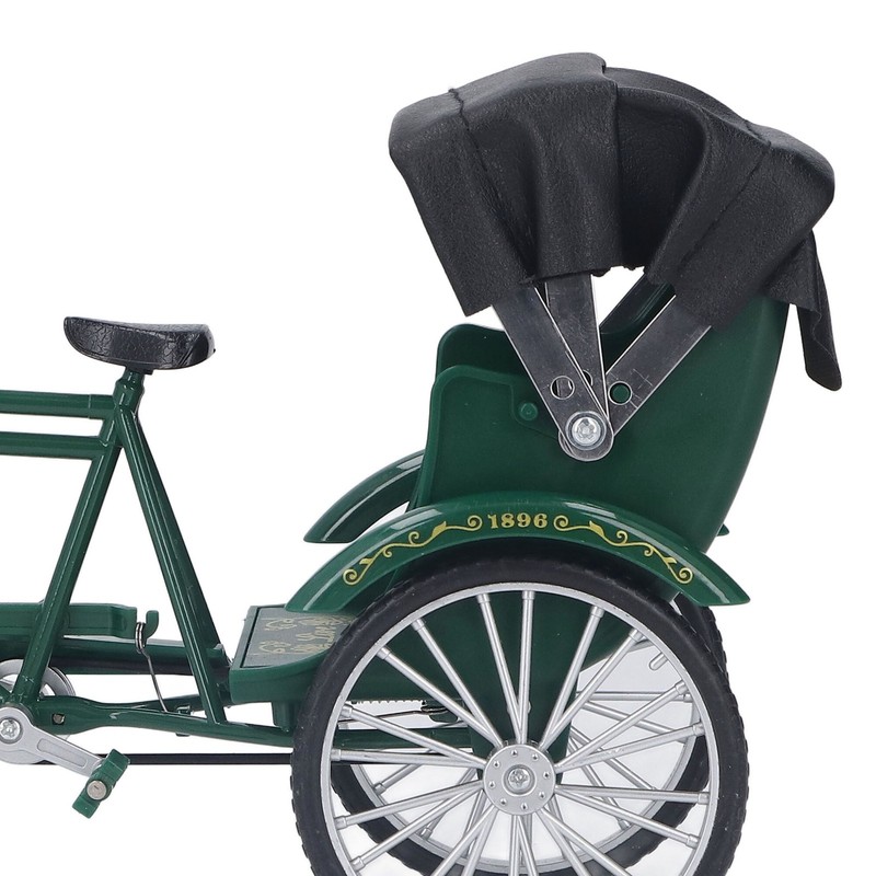 Rickshaw Model Retro Design Decorative Interesting Alloy 3 Wheel Rickshaw