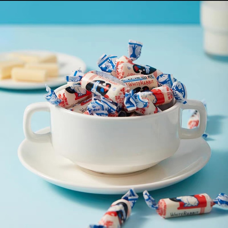 White Rabbit Candy，White Rabbit，Chinese Candy，500 Gram，About 90 pieces，Desserts, Wedding,Easter,Rabbit Toffee,Shanghai