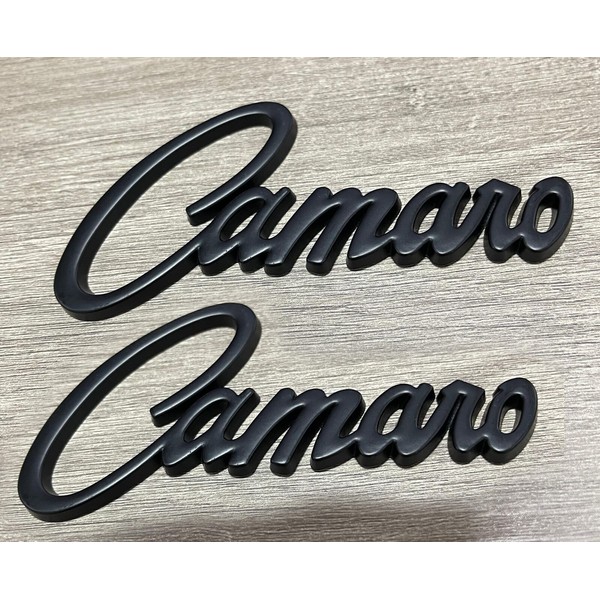 2Pc Camaro Emblem 3D Metal Badge Sticker Letter Nameplate Replacement