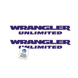 Decal Mods Fender Wrangler Unlimited Small Side Logo Graphic fits Jeep Wrangler JK (2007-2018) (Set of 2) Purple | SJ3Y4