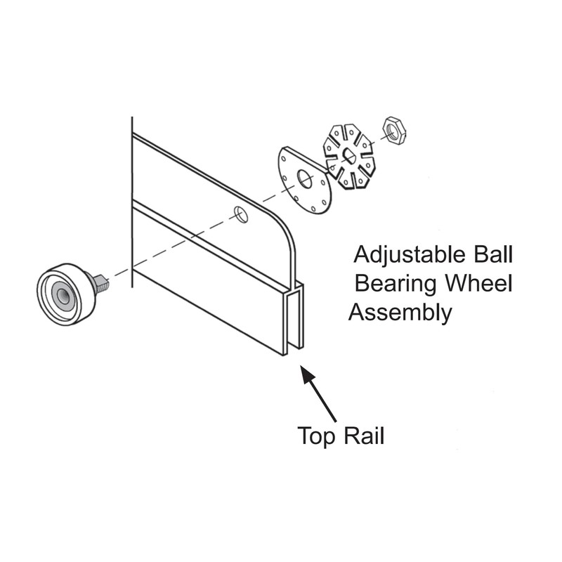 Gordon Glass® Quick-Adjust Ball Bearing Shower Door Roller Assembly for
