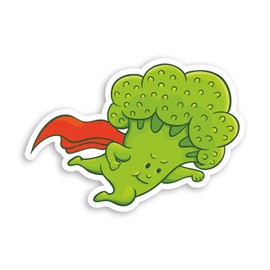 2 x 10cm Super Broccoli Vinyl Stickers - Cartoon Vegetable Kids Sticker #70613