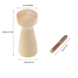 KUMGROT 10pcs Coat Wall Mounted Hooks Decorative Wall Hook Heavy Duty Robe Hook Wood Coat Pegs Hooks for Hanging Hat Towels Clothes 4.8cm/1.9 Inch