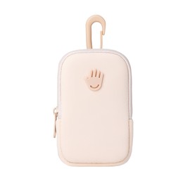 Touchette Zippered Pouch, Attachable Fashion Accessory with Snap Hook for Touchland Hand Sanitizer 1FL OZ., Blush Pink