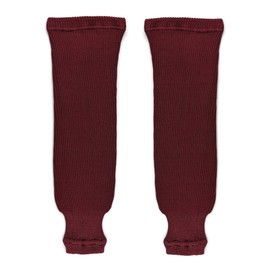 Pear Sox Pro Weight Solid Color Hockey Socks - Youth and Adult Sizes, Made in America, Knit-Style Fabric, Thick and Durable, Maroon, Medium