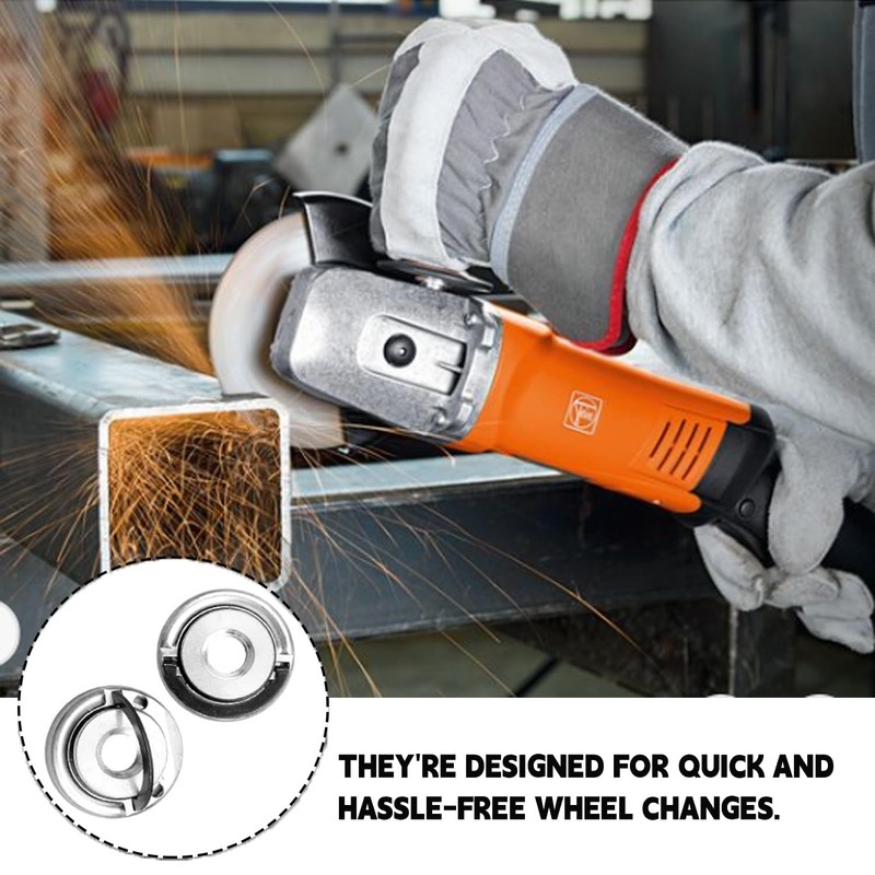 2 Pcs M14 Quick Release Self Locking Flange Nut -