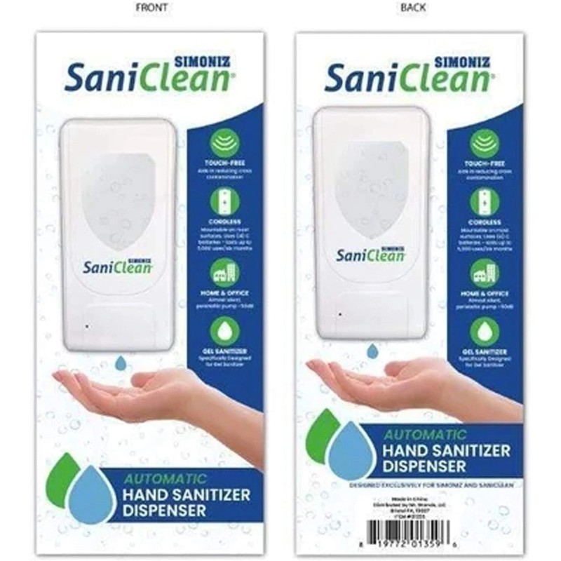 Simoniz SaniClean Automatic Hand Sanitizer Dispenser Touch Free -1000ml Capacity