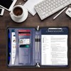 Darolin Zippered Leather Padfolio Portfolio with Hidden Handle and Clipboard,