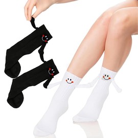 XOXVURI 2 Pairs of Magnetic Socks With Hands Birthday 35-43 Hand In Hand Socks With Magnetic Arms Funny Silly Gifts For Men Women Friends Family Partner Couple Children Party