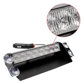 YUANYE Car Truck Emergency Flash Dash Strobe Warning Light Daytime Running Flash Police Light LED 8 LEDs 3 Flashing Modes 12V (Yellow)