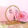 Nobel Schmuck Earrings Rose Gold 925 Sterling Silver Crystals Cushion