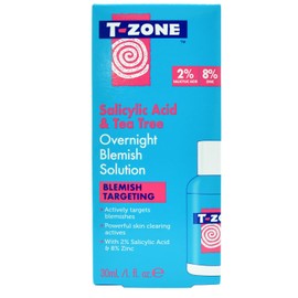 T-Zone Salicylic Acid & Tea Tree Overnight Blemish Solution (30ml)