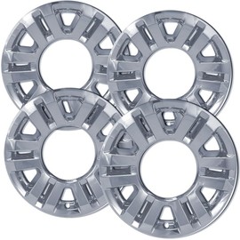 Fuel Rider Set of Four (4) 18 inches Chrome ABS Wheel Skins Impostors Wheel Covers Compatible with 2017-2019 Ford F250 Wheels- Auto Tire Replacement Cap Cover