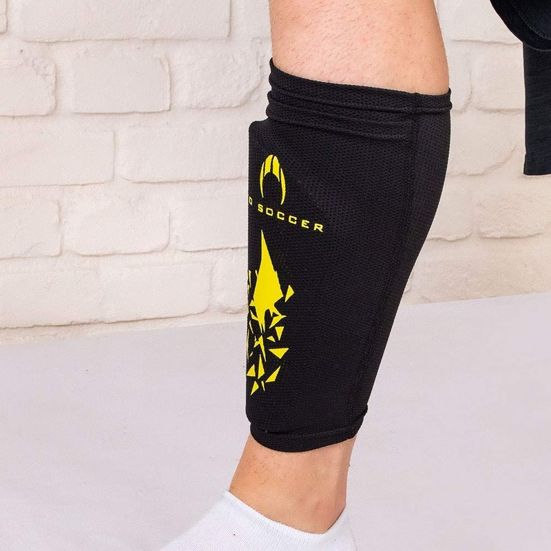 HO Soccer Rebel Shin Pads with Stockings, Black, L