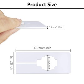 30 Piece White Rectangular Clothing Rack Size Dividers, Rectangular Blank Closet Dividers Hanging, Blank Hanger Separator, Closet Dividers for Clothing Rack (White)