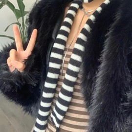 BYUTFA Scarf for Women Long Slim Belt Tie Neckerchief Y2K Girl Photo Props Long Neck Gaiter Slim Scarf Tie