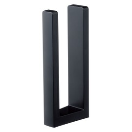 Yamazaki 3399 Magnetic Kitchen Paper Holder with Stopper, Black, Approx. W 2.0 x D 4.0 - 6.9 x H 9.6 inches (5 x 10.2 - 17.5 x 24.5 cm), Tower - Can be cut with one hand
