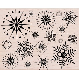 Hero Arts Rubber Stamps Stunning Snowflakes Woodblock Stamp