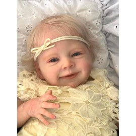 Anano 18 inch Reborn Toddler Dolls Charlie - Realistic Newborn Toddler Dolls Soft Weighted Cloth Body Squishy Baby with Blonde Hair Baby Toys for Kids Ages 3+