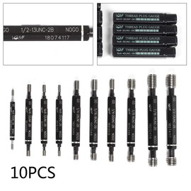 YIYIBYUS 10PCS Metric Thread Plug Gage Set, Precision Double End Thread Plug Detection Gauge Precision Metric Threaded Bore, Pitch Diameter Measurement Tool for Detect The Thread Pitch Diameter