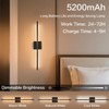 Coolilumi Rechargable Wall Sconce Set of Two, Modern Wireless USB