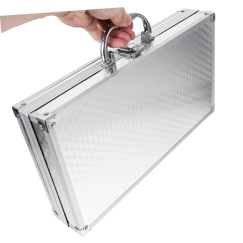 Levemolo Portable Aluminum Storage for Tools Metal Suitcase Locking Mechanism
