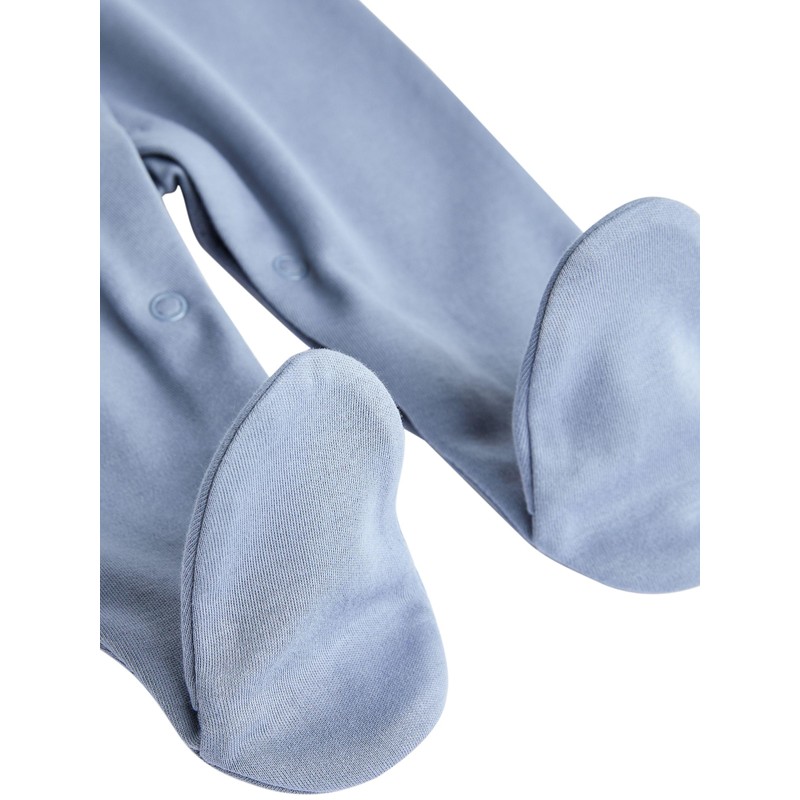 NEXT 3 Pack Baby Cotton Pyjamas, Grey/Blue