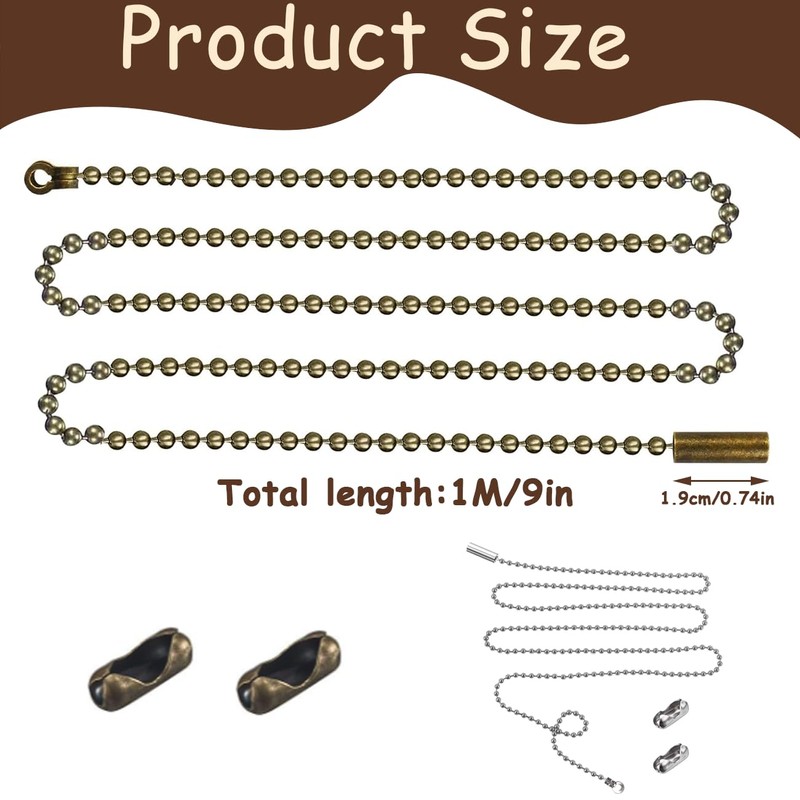 2 Pcs Bathroom Light Pull Cord, Light Switch Pull Cord,