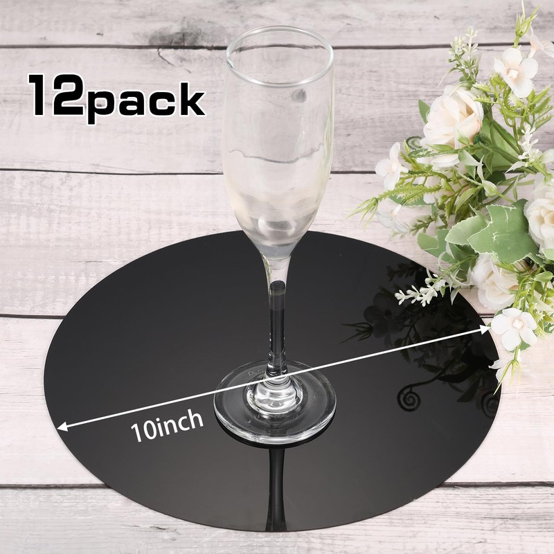 Thyle 10 Inch Acrylic Round Mirrors for Tables Centerpieces Circle
