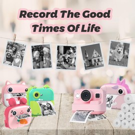 10 Rolls Thermal Paper Till Rolls, Portable Thermal Printer Paper Mini Printer/Camera Photo Paper Rolls, White Instant Print Camera Refill Paper, Camera Printing Paper for Most Kids Instant Camera