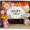 Baby in Bloom Backdrop Spring Floral Gold Glitter Butterfly Wildflower