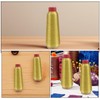 SEWACC 2rolls Metallic Embroidery Thread Reflective Glitter Floss for Sewing