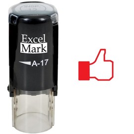 Thumbs Up - ExcelMark Self-Inking Round Teacher Stamp - Red Ink