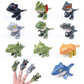 Dinosaur Finger Toy, Pack of 10 Dinosaur Toy, Dino Bite Finger, Mini Dinosaur Figures, Bite Finger Toy, Interesting Children's Party Toy, Party Gifts for Birthday Gifts