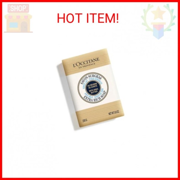 L'Occitane Shea Milk Sensitive Skin Extra Rich Soap, 8.8 oz: