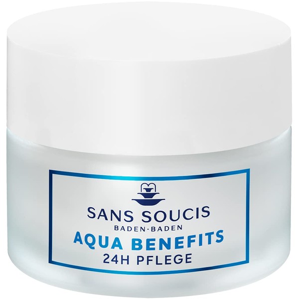 Sans Soucis Face Cream 24 Hour Care 50 ml - Day Cream Night Cream Skin Care with Hyaluronic Acid and Thermal Water Aqua Benefits