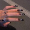 Nail Tip, False Nail, Nail Press, Stylish, Black, Short, Easy