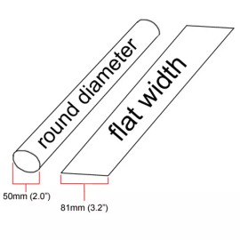 Yongli 2" ID Black Heat Shrink Tube (8 inches) 2:1 ratio 2.0" polyolefin feet/ft 50mm