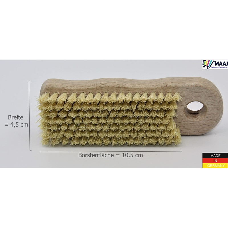 Maaj Set of 2 Nail Brush/Hand Brush, 14 cm, Wood