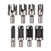 dophee 8Pcs Wood Plug Cutter Drill Bit Set, Straight and