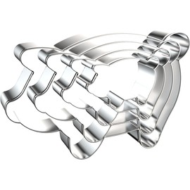 QAAQS Pig Cookie Cutter Set Large - 5 Inch, 4 Inch, 3 Inch, 2 Inch - Cute Piggy Farm A