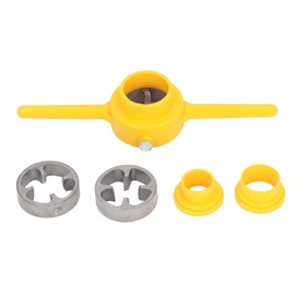 PVC Threader Tool 6 Pieces Accurate Thread PVC Pipe Threader Set with 3 Dies 1/2" 3/4" 1" PVC Pipe Threader Plumbing Tool Set for