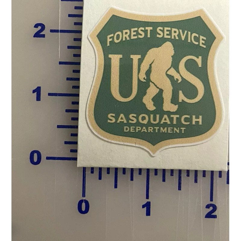 Pair Sasquatch Bigfoot vinyl cut sticker decal 2" X2 .25”