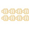 100Pcs Cute Paper Clips Yellow Cup Style Strong Metal Exquisite