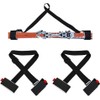 Bestgle 2 Packs Adjustable Ski and Pole Carrier Strap Shoulder
