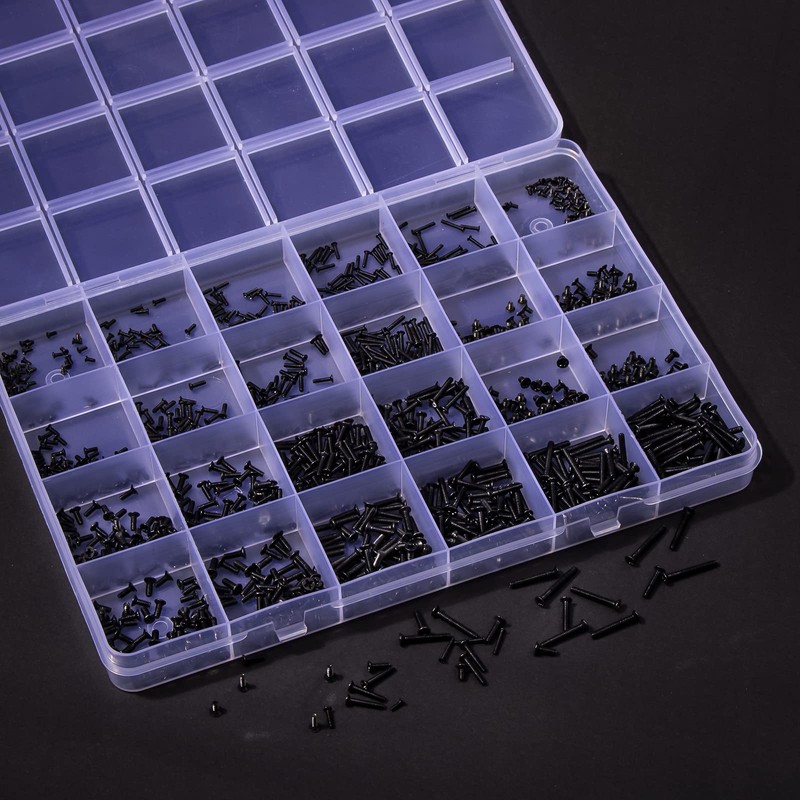 Zmbroll 1440 Pcs Black Laptop Screws M 1.2M 1.4M 1.7M
