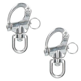 AB Tools Snap Shackle Swivel Marine Grade 316 Stainless Steel Rigging Carabiner 2 PACK